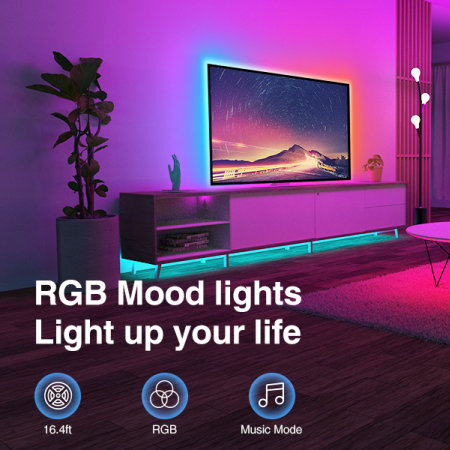 Gosund RGB LED Colour Changing Light Strips & Remote Control - 2.8m