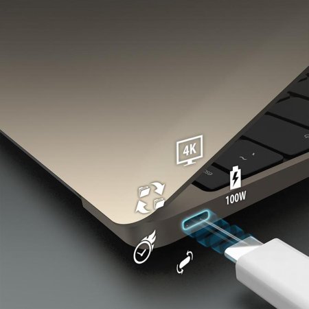 J5Create White USB-C to C Thunderbolt 3 Cable 0.5m