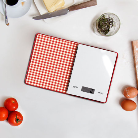 Suck Cook's Book Kitchen Scales - Kg/lb - Red/White