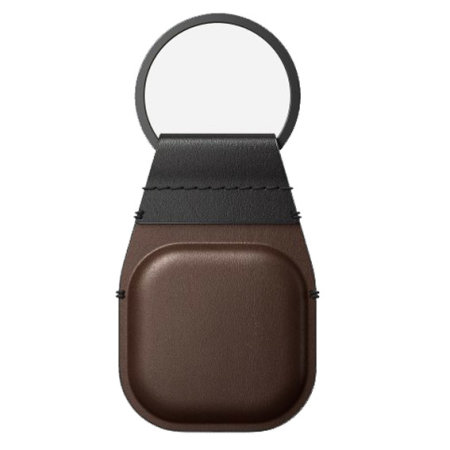 Nomad Apple AirTags Horween Leather Secure Keychain - Brown