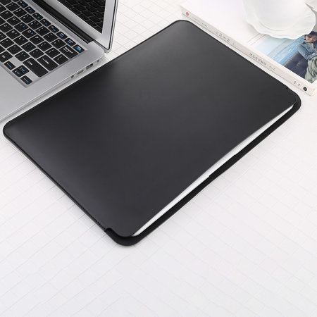 Olixar MacBook Air 13 Inch 2020 Leather-Style Sleeve - Black