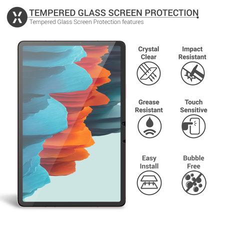 Olixar Samsung Galaxy Tab S7 FE Tempered Glass Screen Protector
