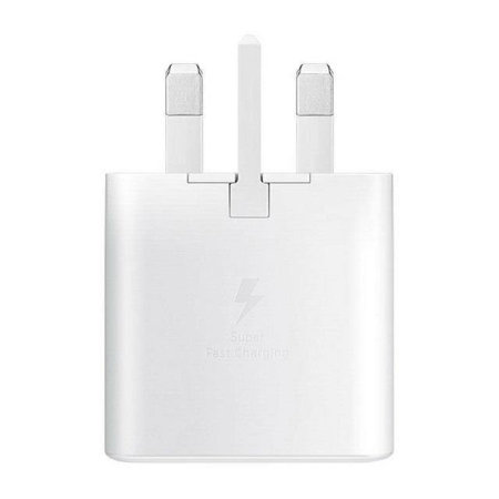 Official Samsung Super Fast 25W PD USB-C UK Wall Charger - White