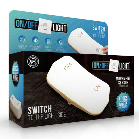 Echo Three Portable Giant On /Off Movement Sensor Switch Light - White