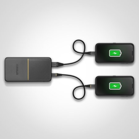 OtterBox 20,000 mAh Dual Port USB-A & USB-C Portable Power Bank -Black