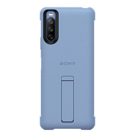 Official Sony Xperia 10 III Style Cover Protective Stand Case - Blue
