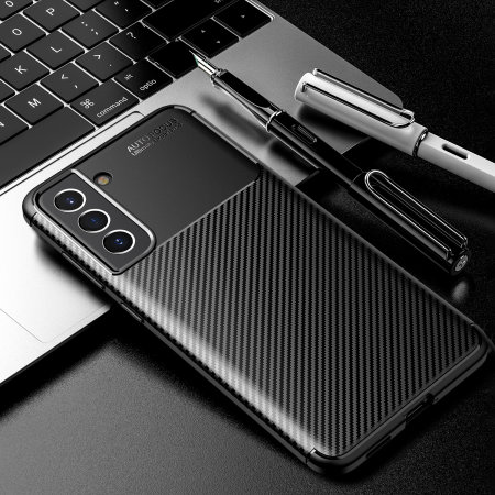 Olixar Carbon Fibre Protective Black Case - For Samsung Galaxy S21 FE