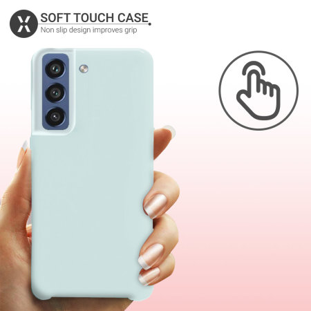 Olixar Soft Silicone Pastel Blue Case - For Samsung Galaxy S21 FE