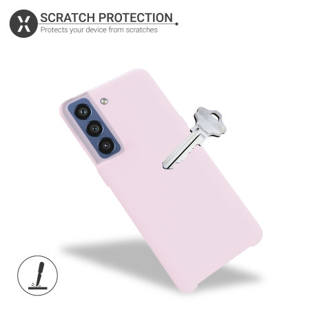Olixar Soft Silicone Pastel Pink Case - For Samsung Galaxy S21 FE