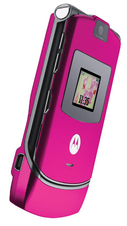 hot pink motorola flip phone