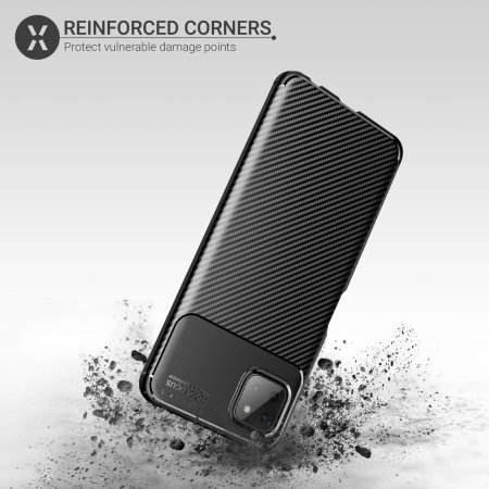 Olixar Carbon Fibre Samsung Galaxy A22 5G Protective Case - Black