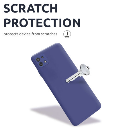 Olixar Samsung Galaxy A22 5G Soft Silicone Case - Midnight Blue
