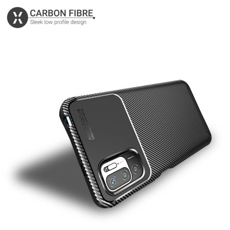 Olixar Carbon Fibre Xiaomi Redmi Note 10 5G Case - Black