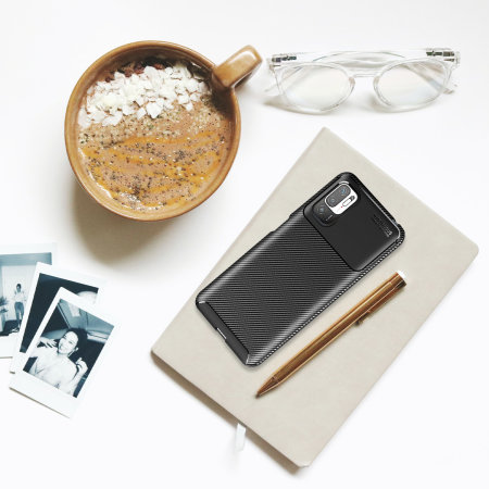 Olixar Carbon Fibre Xiaomi Redmi Note 10 5G Case - Black