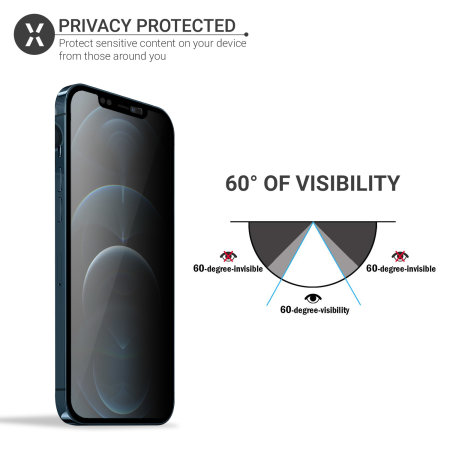 Olixar iPhone 12 Pro Max Privacy CamSlider Glass Screen Protector