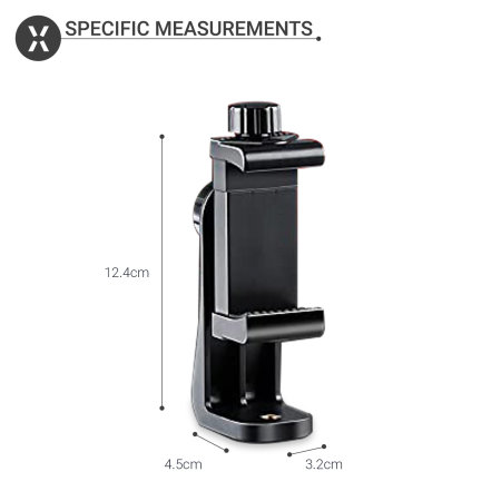 Olixar Rotatable Universal Phone Tripod Mount Attachment - 1/4"- Black
