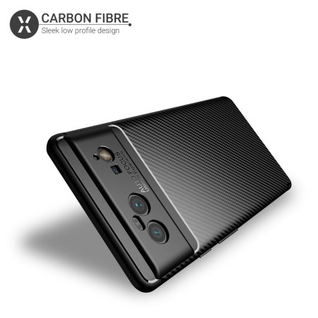Olixar Carbon Fibre Protective Black Case - For Google Pixel 6
