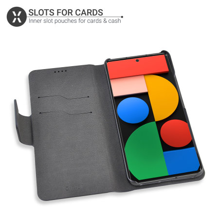 Olixar Leather-Style Wallet Black Case - For Google Pixel 6