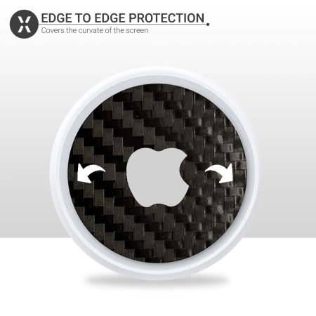 Olixar Apple AirTag Carbon Fibre Protective Skins - Black