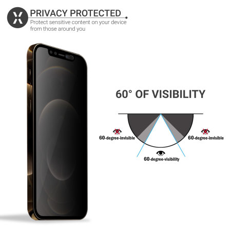Olixar iPhone 12 Pro Privacy CamSlider Tempered Glass Screen Protector