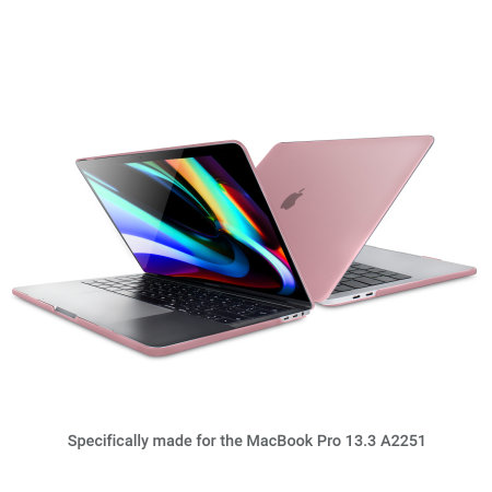 Olixar ToughGuard MacBook Pro 13 Inch 2020 Metallic Shell Case - Pink