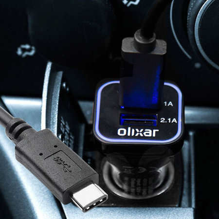 Olixar Nintendo Switch OLED Fast Charging Car Charger & USB-C Cable