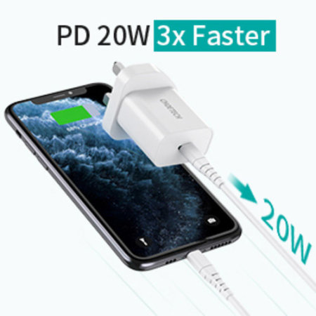 Choetech Power Delivery 20W USB-C Wall Charger - UK Plug - White