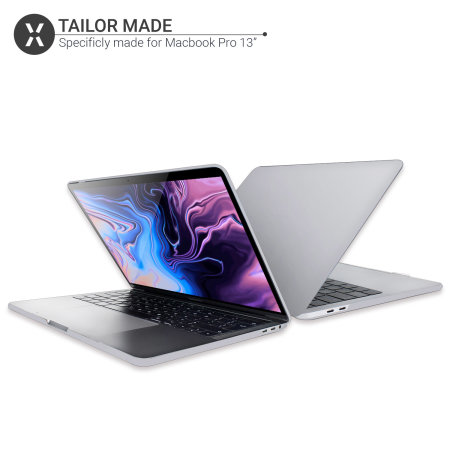 Olixar MacBook Pro 13 Inch 2018 Tough Protective Case  - Frosted Clear