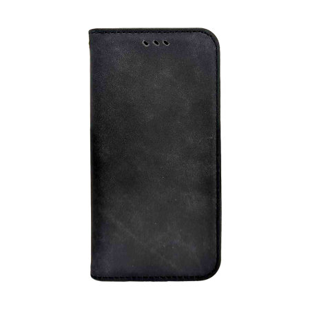 Olixar Black Leather-Style Wallet Case - For iPhone 13 mini