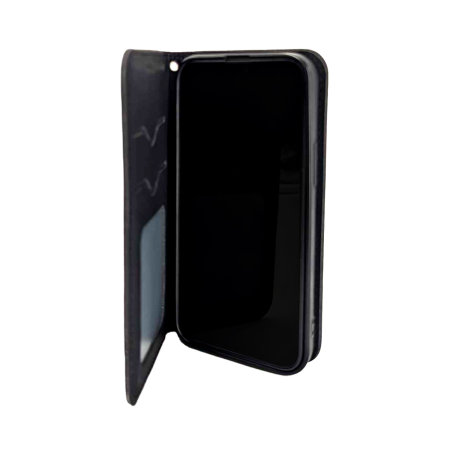 Olixar Genuine Black Leather Wallet Case - For iPhone 13 mini