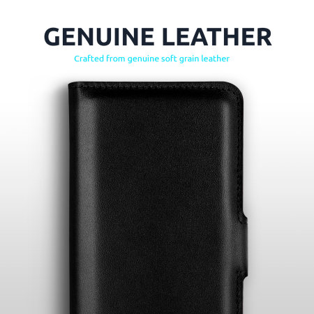 Olixar Genuine Leather Wallet Black Case - For iPhone 13 Pro Max