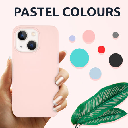 Olixar Soft Silicone Pastel Pink Case - For iPhone 13 mini
