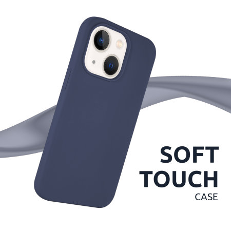 Olixar Soft Silicone Midnight Bluei Case - For iPhone 13 mini
