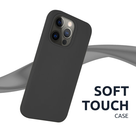 Olixar Soft Silicone Black Case - For iPhone 13 Pro