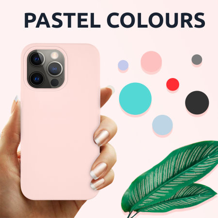 Olixar Soft Silicone Pastel Pink Case - For iPhone 13 Pro