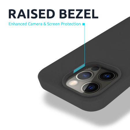 Olixar Soft Silicone Black Case - For iPhone 13 Pro Max