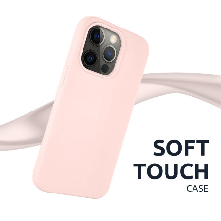 Olixar Soft Silicone Pastel Pink Case - For iPhone 13 Pro Max