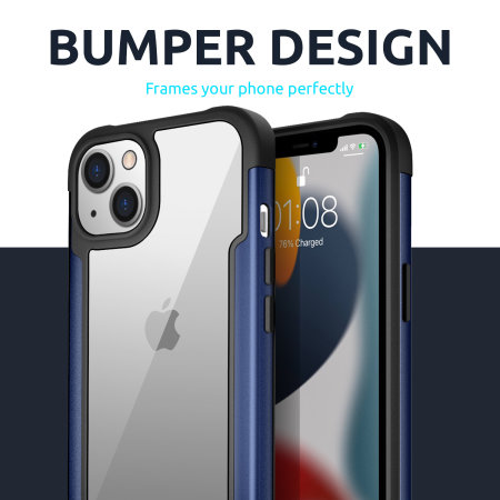 Olixar Novashield Tough Bumper Blue Case - For iPhone 13