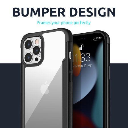 Olixar Novashield Protective Bumper Black Case - For iPhone 13 Pro Max
