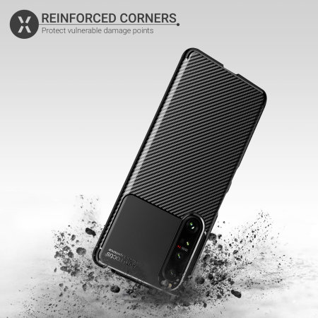 Olixar Carbon Fibre Sony Xperia 1 III Protective Case - Black