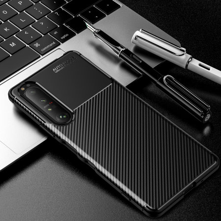 Olixar Carbon Fibre Sony Xperia 1 III Protective Case - Black