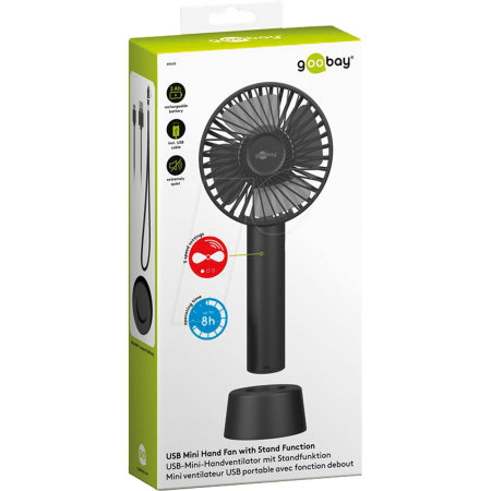 Goobay USB Handheld Fan With Stand