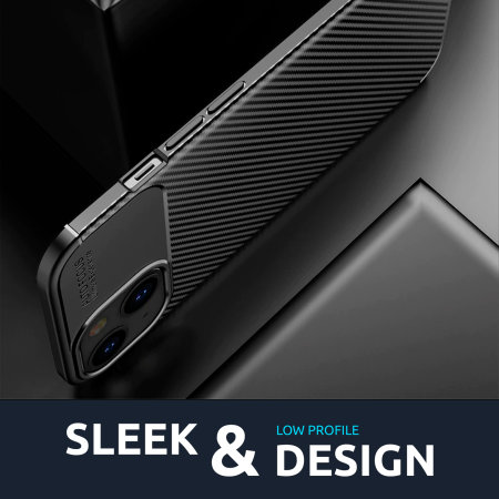 Olixar Carbon Fibre Tough Black Case - For iPhone 13 mini