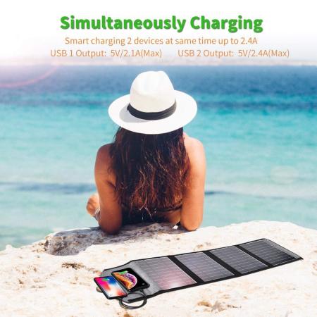 Cheotech Solar Powered Foldable 22W Dual USB Charger