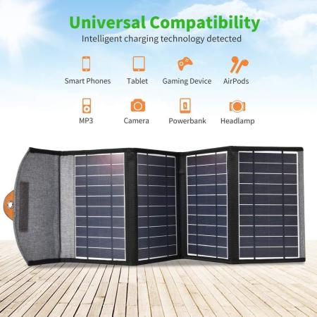 Cheotech Solar Powered Foldable 22W Dual USB Charger