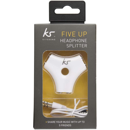 Kitsound KS 5 Multi-Way 3.5mm Audio Jack Headphone Splitter - White