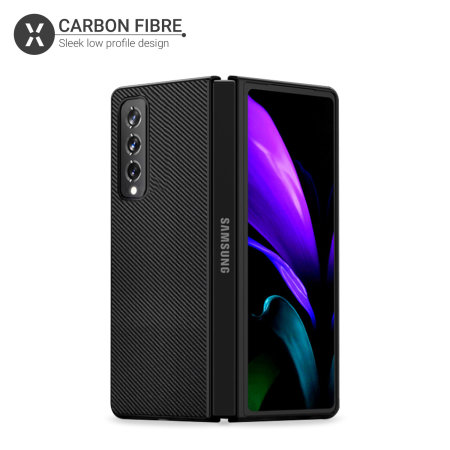 Olixar Carbon Fibre Galaxy Z Fold 3 Protective Case - Black