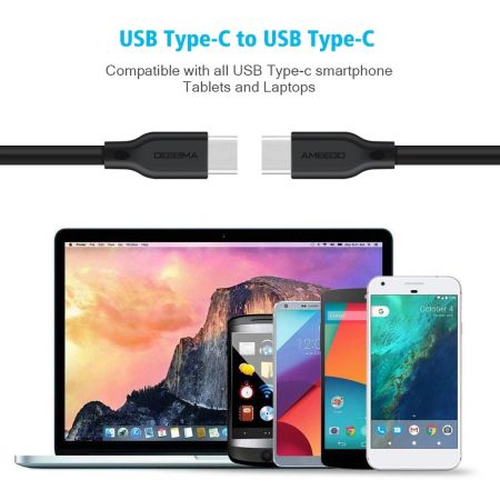 USB-C to C Charging Cable - 2m - Black