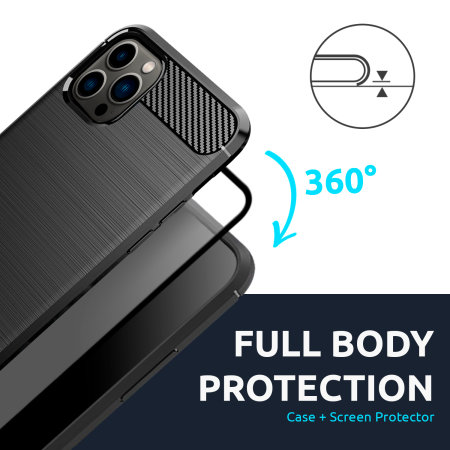 Olixar Sentinel Case and Glass Screen Protector - For iPhone 13 Pro