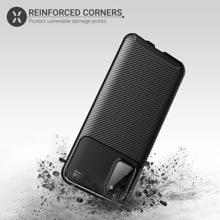 Olixar Carbon Fibre Samsung Galaxy A03S Protective Case - Black